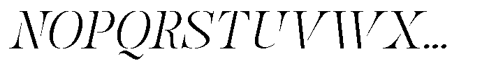 Mulich Extra Light Slanted Font UPPERCASE