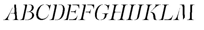 Mulich Light Slanted Font UPPERCASE