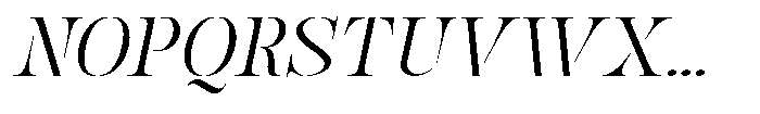 Mulich Light Slanted Font UPPERCASE
