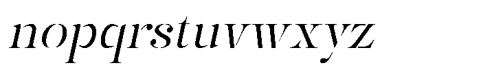 Mulich Light Slanted Font LOWERCASE