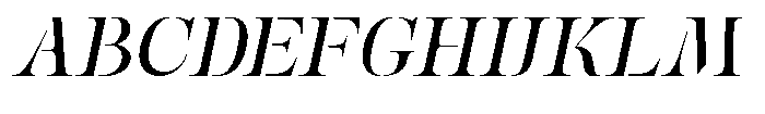 Mulich Medium Slanted Font UPPERCASE