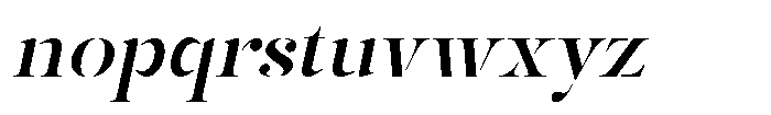 Mulich Semi Bold Slanted Font LOWERCASE