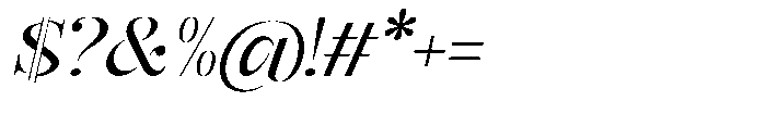 Mulich Slanted Font OTHER CHARS
