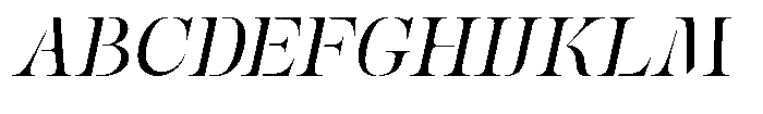 Mulich Slanted Font UPPERCASE