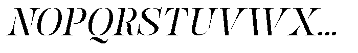 Mulich Slanted Font UPPERCASE