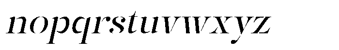 Mulich Slanted Font LOWERCASE