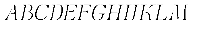 Mulich Thin Slanted Font UPPERCASE