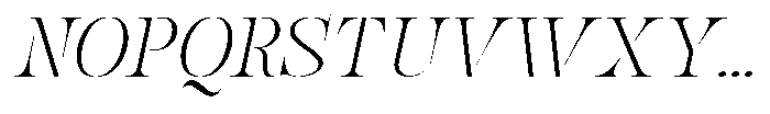 Mulich Thin Slanted Font UPPERCASE