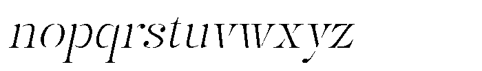 Mulich Thin Slanted Font LOWERCASE