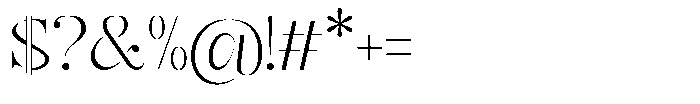 Mulich Thin Font OTHER CHARS