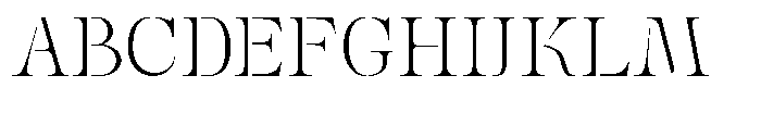 Mulich Thin Font UPPERCASE