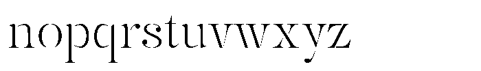 Mulich Thin Font LOWERCASE
