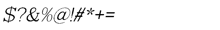 Mulk Light Italic Font OTHER CHARS