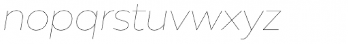 Muller Hairline Italic Font LOWERCASE