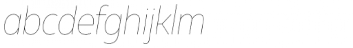 Muller Narrow Hairline Italic Font LOWERCASE