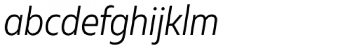 Muller Narrow Light Italic Font LOWERCASE