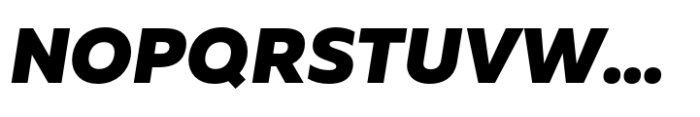 Muller Next Black Italic Font UPPERCASE