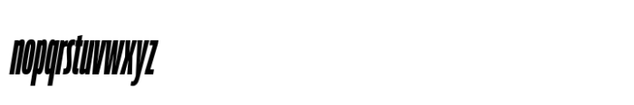Muller Next Compressed Black Italic Font LOWERCASE
