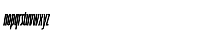 Muller Next Compressed Extra Bold Italic Font LOWERCASE