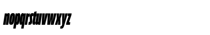 Muller Next Compressed Fat Italic Font LOWERCASE
