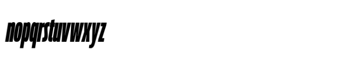 Muller Next Compressed Heavy Italic Font LOWERCASE