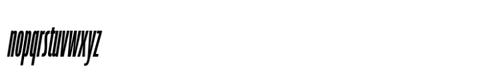 Muller Next Compressed Medium Italic Font LOWERCASE