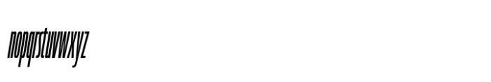 Muller Next Compressed Regular Italic Font LOWERCASE
