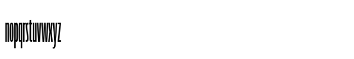 Muller Next Compressed Regular Font LOWERCASE