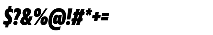Muller Next Condensed Black Italic Font OTHER CHARS