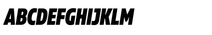 Muller Next Condensed Black Italic Font UPPERCASE