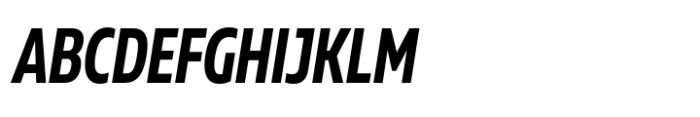 Muller Next Condensed Bold Italic Font UPPERCASE