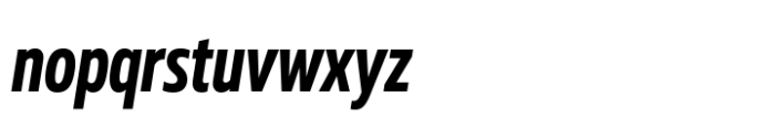 Muller Next Condensed Bold Italic Font LOWERCASE