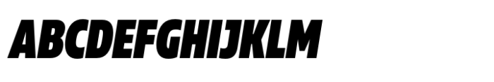 Muller Next Condensed Extra Black Italic Font UPPERCASE