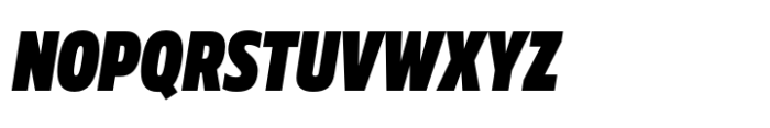 Muller Next Condensed Extra Black Italic Font UPPERCASE