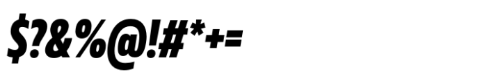 Muller Next Condensed Extra Bold Italic Font OTHER CHARS