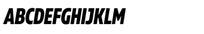 Muller Next Condensed Extra Bold Italic Font UPPERCASE