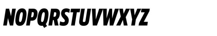 Muller Next Condensed Extra Bold Italic Font UPPERCASE