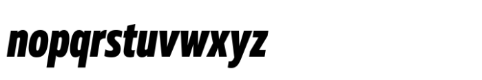 Muller Next Condensed Extra Bold Italic Font LOWERCASE