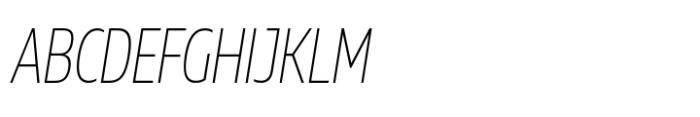 Muller Next Condensed Extra Light Italic Font UPPERCASE