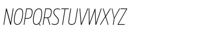 Muller Next Condensed Extra Light Italic Font UPPERCASE