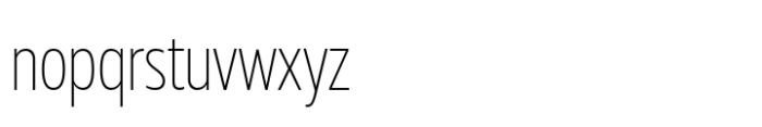 Muller Next Condensed Extra Light Font LOWERCASE