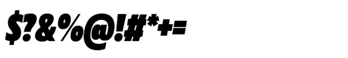 Muller Next Condensed Fat Italic Font OTHER CHARS
