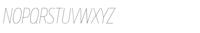Muller Next Condensed Hairline Italic Font UPPERCASE