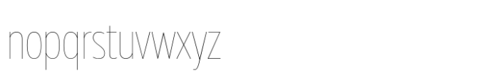 Muller Next Condensed Hairline Font LOWERCASE