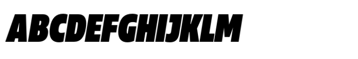 Muller Next Condensed Heavy Italic Font UPPERCASE