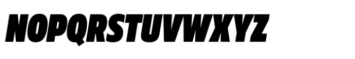 Muller Next Condensed Heavy Italic Font UPPERCASE
