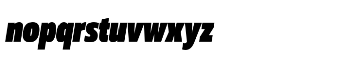 Muller Next Condensed Heavy Italic Font LOWERCASE