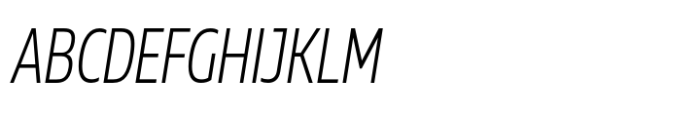Muller Next Condensed Light Italic Font UPPERCASE