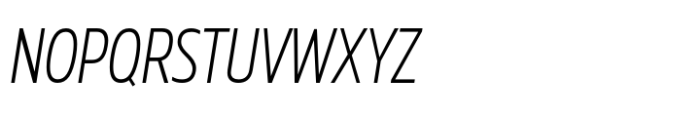 Muller Next Condensed Light Italic Font UPPERCASE