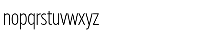 Muller Next Condensed Light Font LOWERCASE